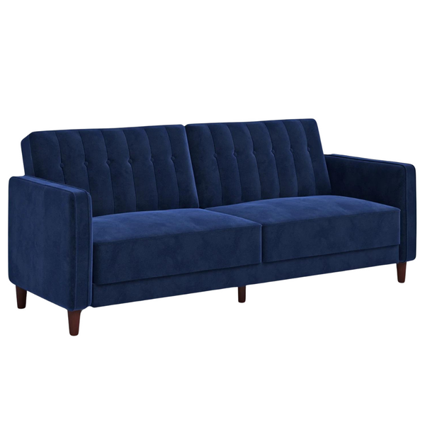 Perdue 81.5" Velvet Square Arm Convertible Sofa (Various Colors)