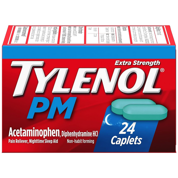 24-Count Tylenol Pm Extra Strength Pain Reliever & Sleep Aid Caplets