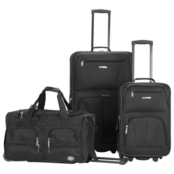 3-Piece Rockland 20"/22"/28" Vara Softside Upright Luggage Set