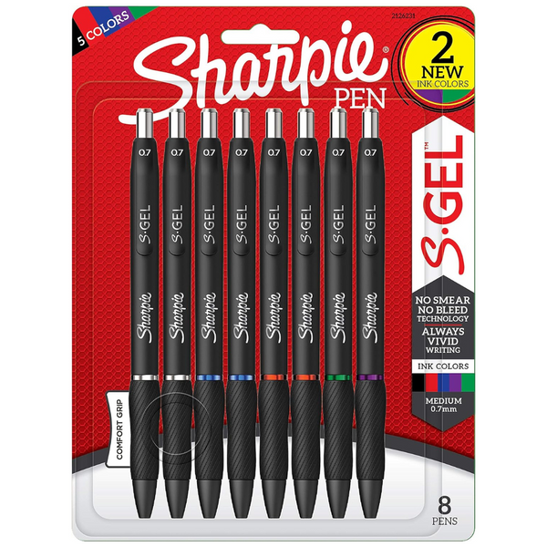 8-Count Sharpie S-Gel Medium Point 0.7mm Gel Pens