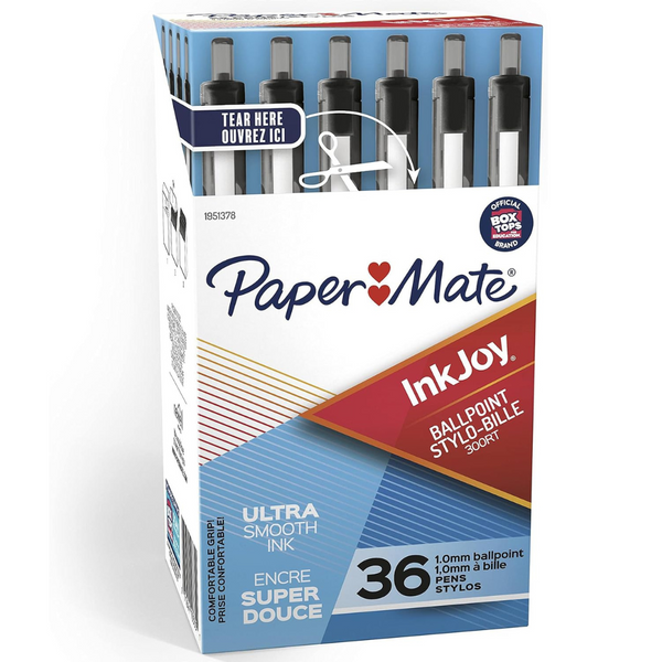 36-Pack Paper Mate Inkjoy 300rt Retractable Ballpoint Pens, Medium Point