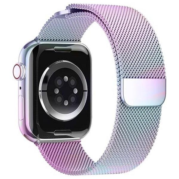 Unisex Mesh Metal Magnetic Stainless Steel Apple Watch Band Strap