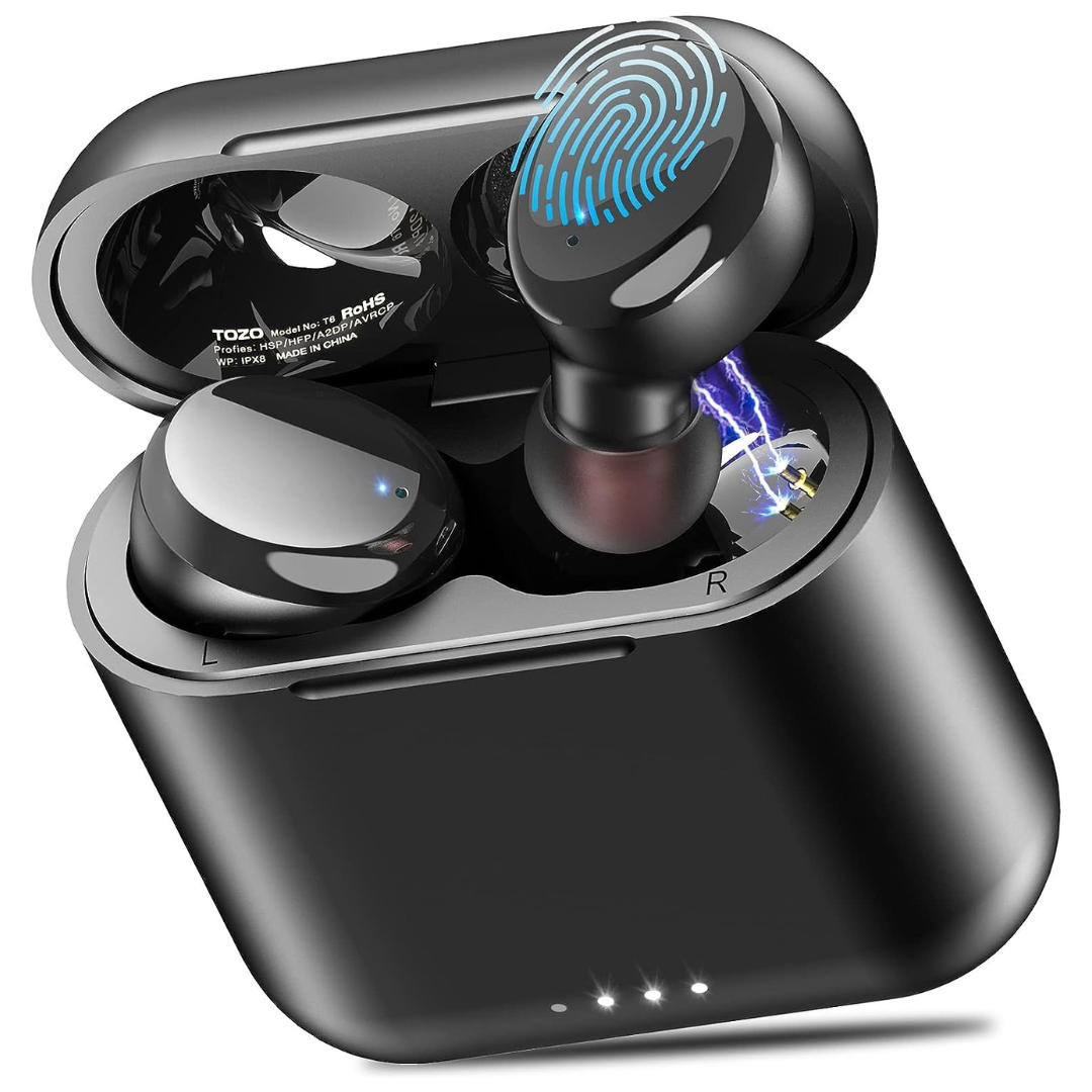Tozo T6 True Wireless Touch Control Earbuds With Charging Case