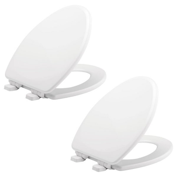 2-Pack Mayfair Non Slip Heavy Duty Wood Lannon Toilet Seat