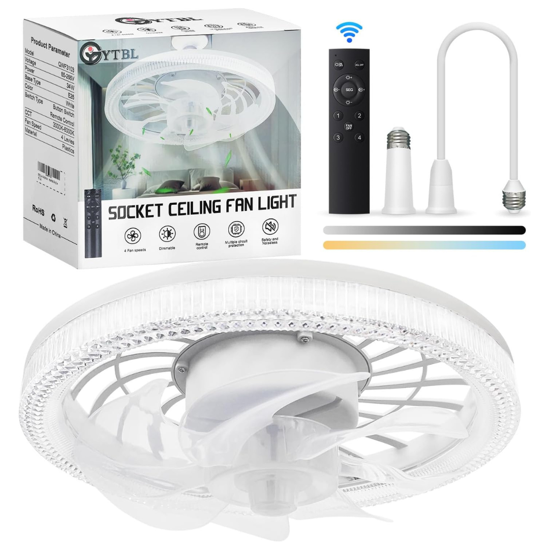 Gytbl Modern Ceiling Fans With Lights And Remote
