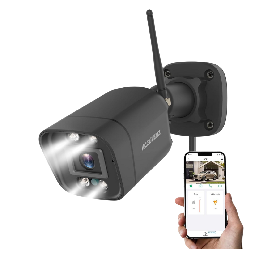 5 MP 2.4G/5GHz Dual Band WiFi Security Camera With 2 Way Audio