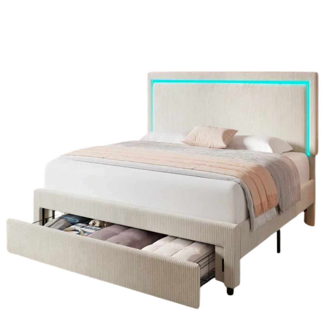 Wade Logan Caniya Upholstered Platform Storage Bed