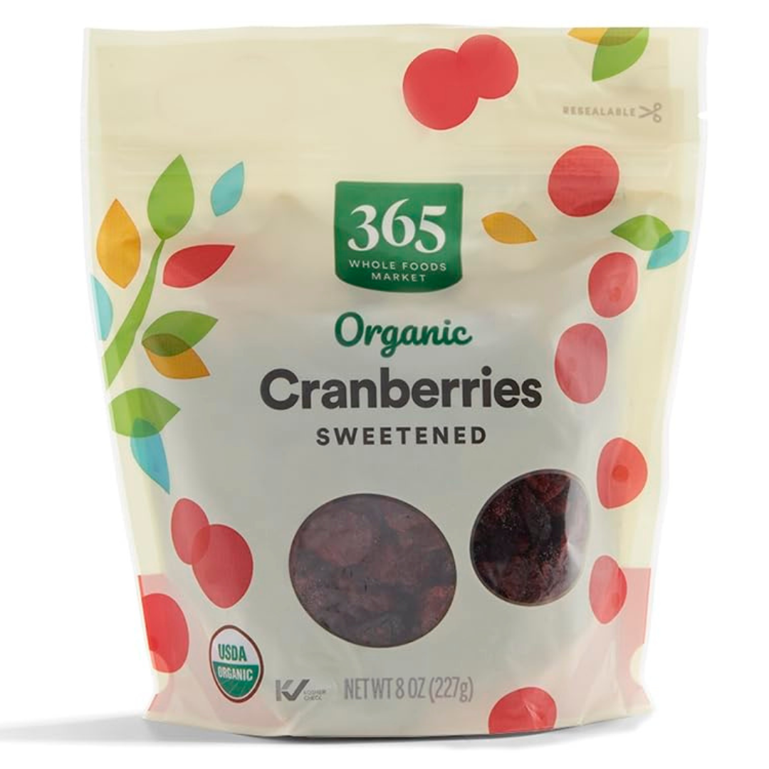 365 By Whole Foods Market Organic Dried Sweetened Cranberries (8oz)
