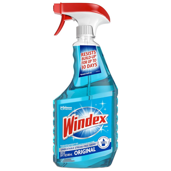 Windex Glass And Window Cleaner Spray Bottle, Original Blue (23 Fl Oz)