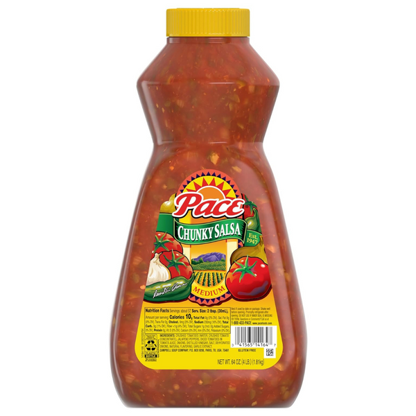 Pace Chunky Medium Salsa Perfect For Taco Night (64 oz Bottle)