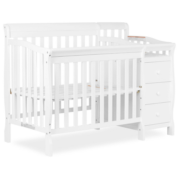 Biokleen 4-In-1 Mini Convertible Crib And Changer In White