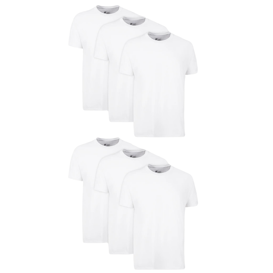 Hanes Men’s Cotton, Moisture-Wicking Crew Tee Undershirts