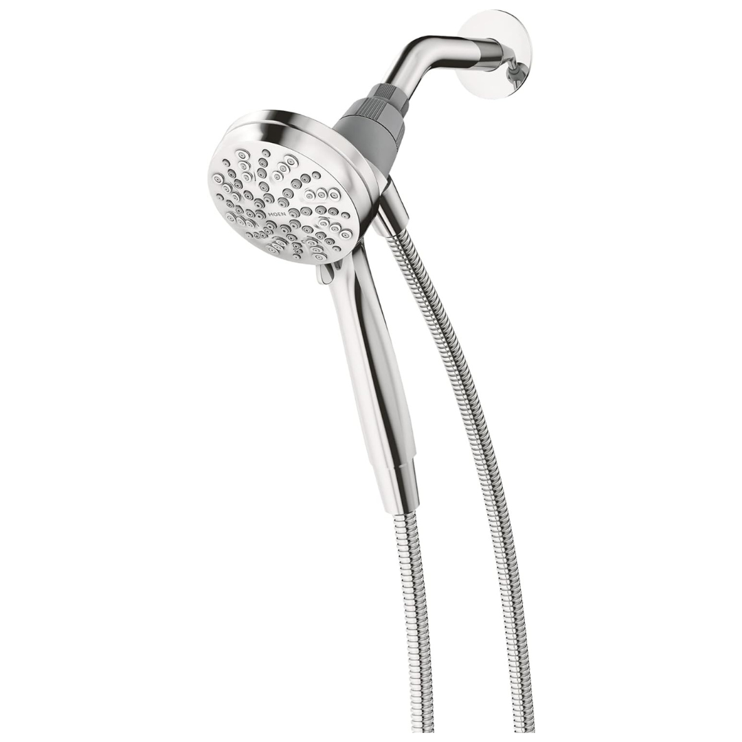 Moen Chrome Engage Magnetix 3.5-Inch Six-Function Eco-Performance Handheld Showerhead With Magnetic Docking System