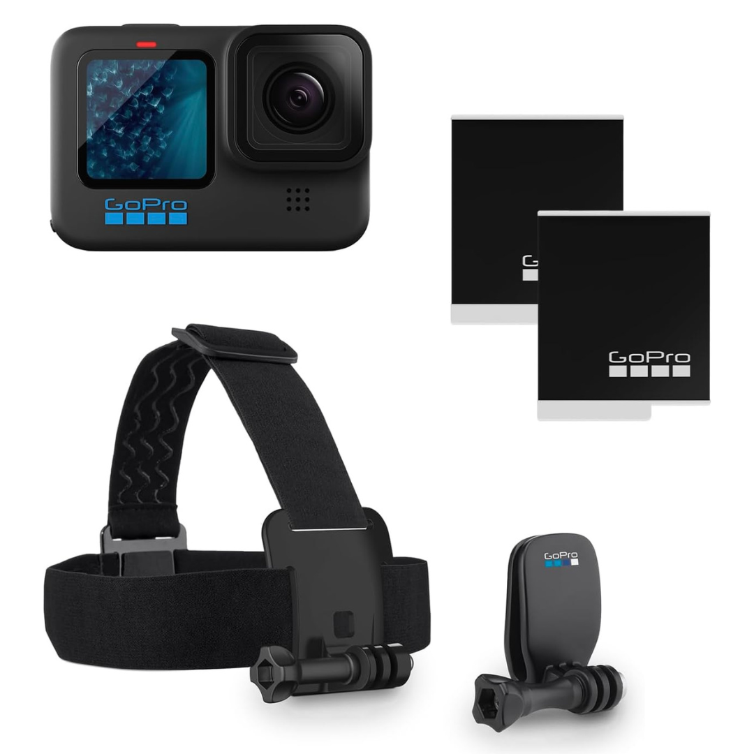 Gopro Hero11 Black Bundle – Includes Hero11 Black Camera, Head Strap + Quickclip, And Enduro Battery (2 Total)