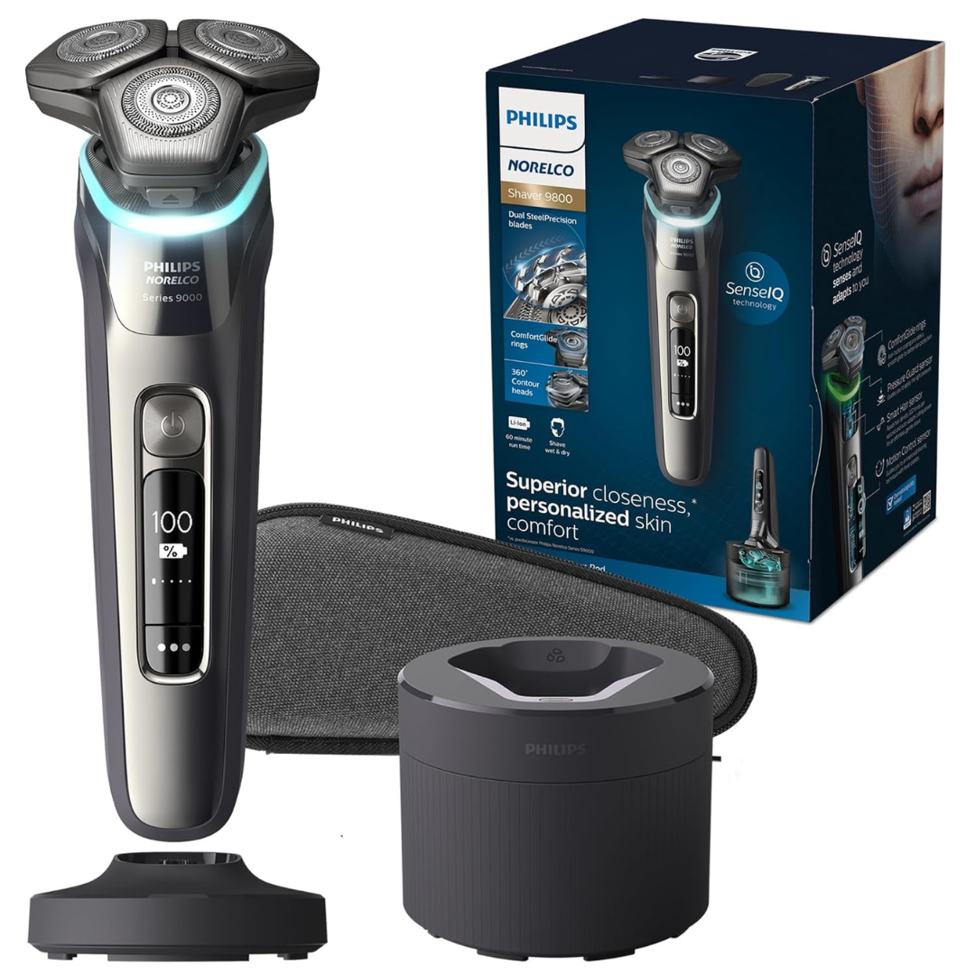 Philips Norelco Shaver Series 9000, Wet And Dry Electric Shaver, With Lift & Cut Shaving System And Senseiq Technology