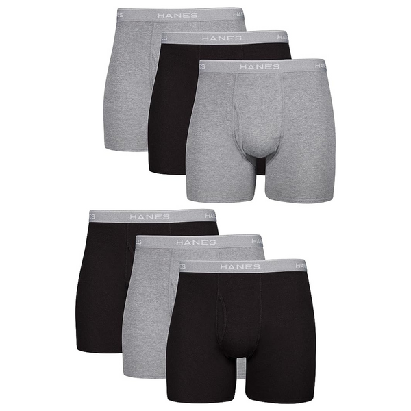 6-Pack Hanes Men's Soft Breathable Cotton Multipack Brief Underwear