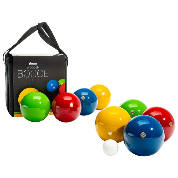 Franklin Sports 100mm Wooden Bocce Ball Set