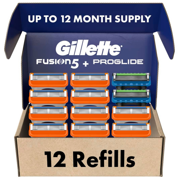 10-Count Gillette Mens10 Fusion5 Cartridges + 2 ProGlide Cartridges