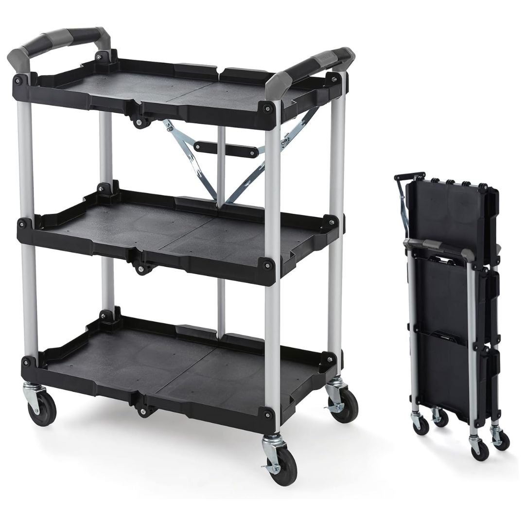 Olympia Tools Pack-N-Roll Folding Collapsible Service Cart