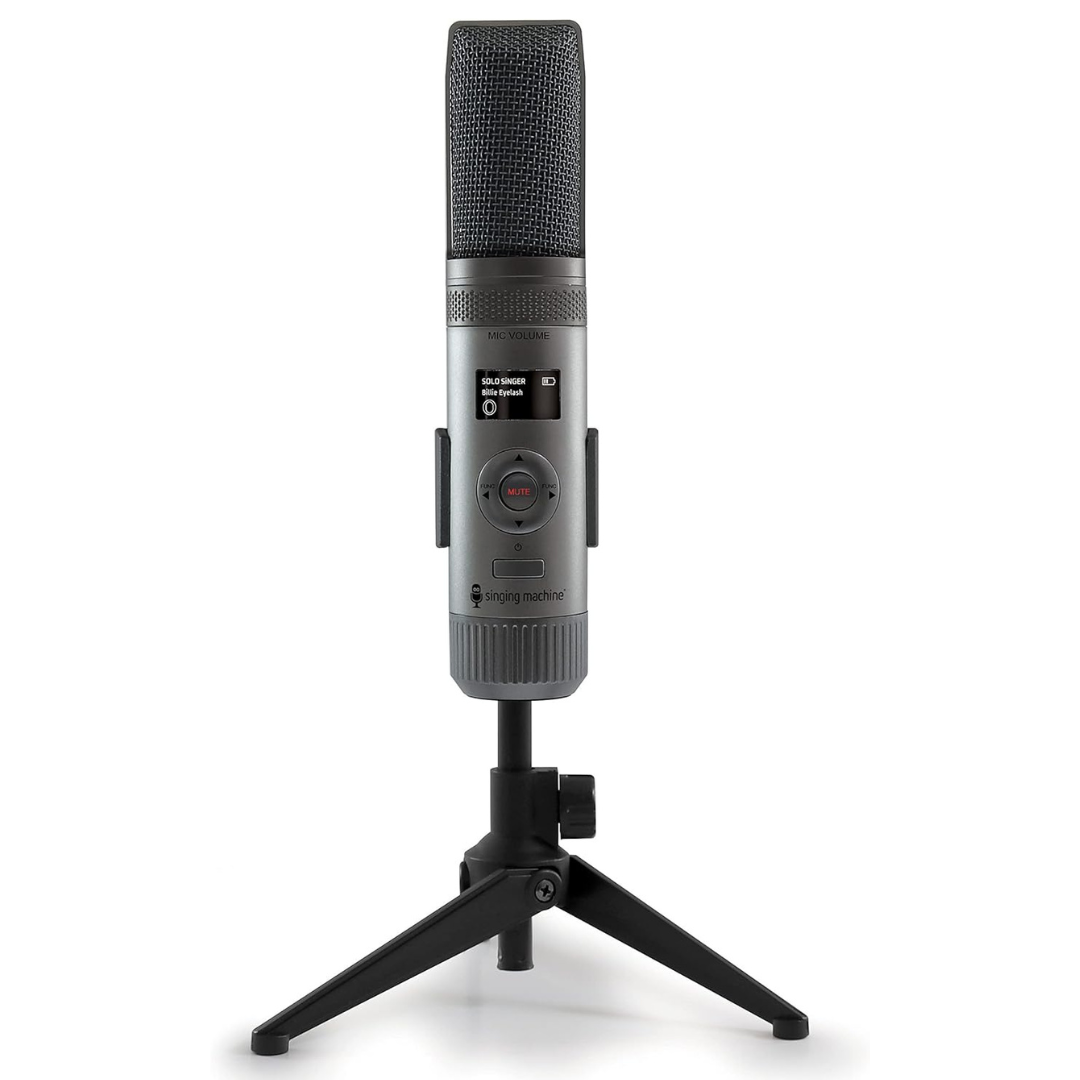 Singing Machine Professional Condenser Universal Microphone With Usb Connection For Podcasting, Singing, Streaming And Gaming