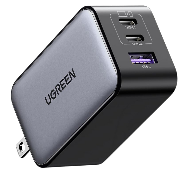 Ugreen Nexode GaN 65W 3-Port USB-C & USB-A Foldable Charger Adapter