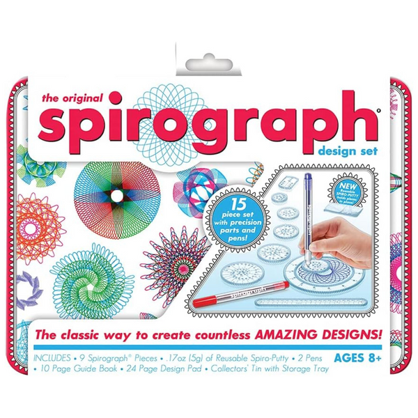 Spirograph Spiral Art Kit With Classic Gear Design Set Tin