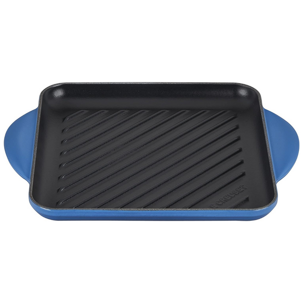 Le Creuset Enamaled Cast Iron Square Grill, 9.5″