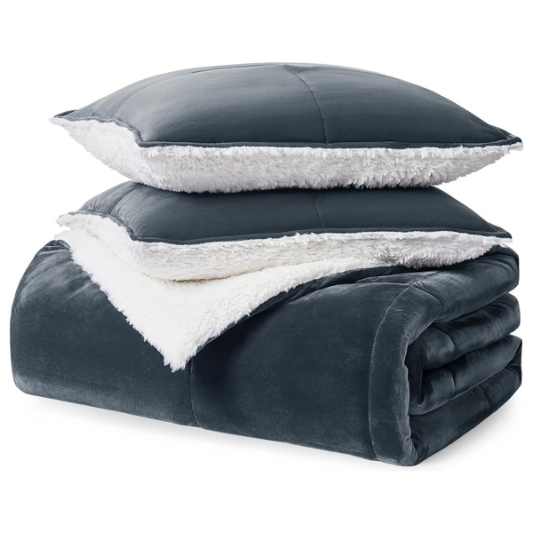 Ugg Blissful King Comforter Set, Reversible Fluffy All Season Comforter And Pillow Shams