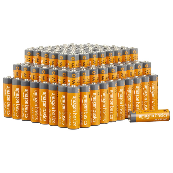 Amazon Basics 100-Pack AA Alkaline High-Performance Batteries