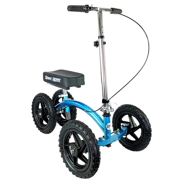 Kneerover Quad All Terrain Knee Scooter For Adults (Metallic Blue)