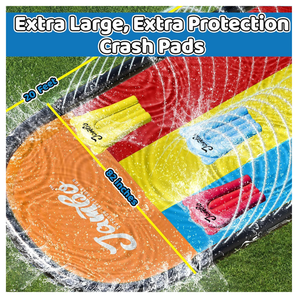 Jambo Xl Premium Slip Splash And Slide With 3 Bodyboards (20 Feet Xl Slide)