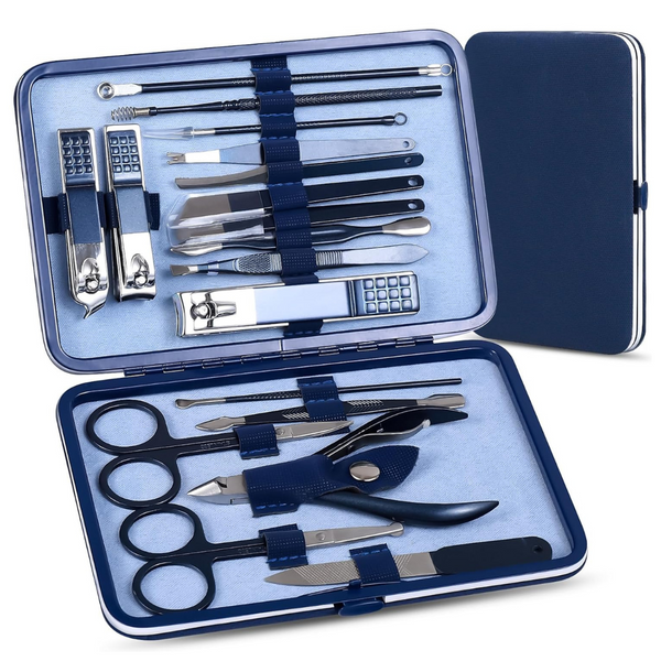 18-Piece Qlne Scissor Nail Trimmer Kit With Fine Case