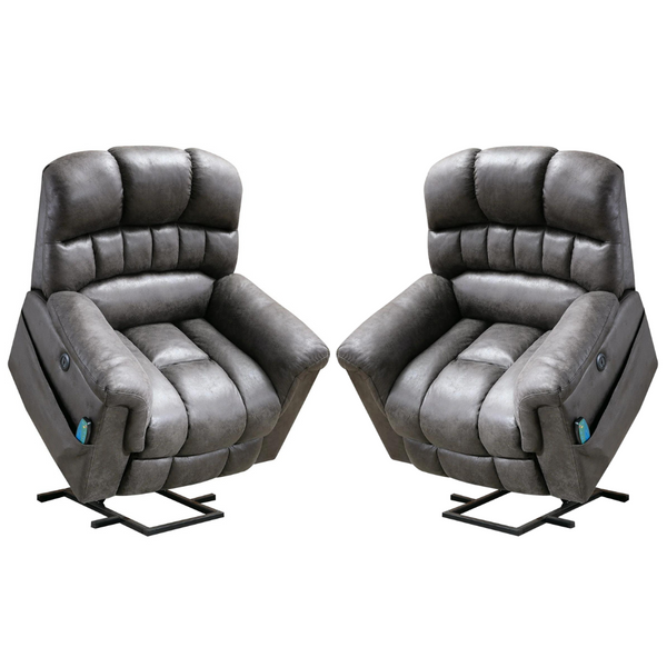 2-Pack Latitude Run 42" Wide Microfiber Power Lift Reclining Chair