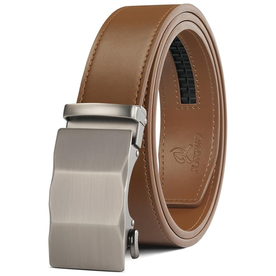 Jukmo Mens 35mm Leather Ratchet Belt
