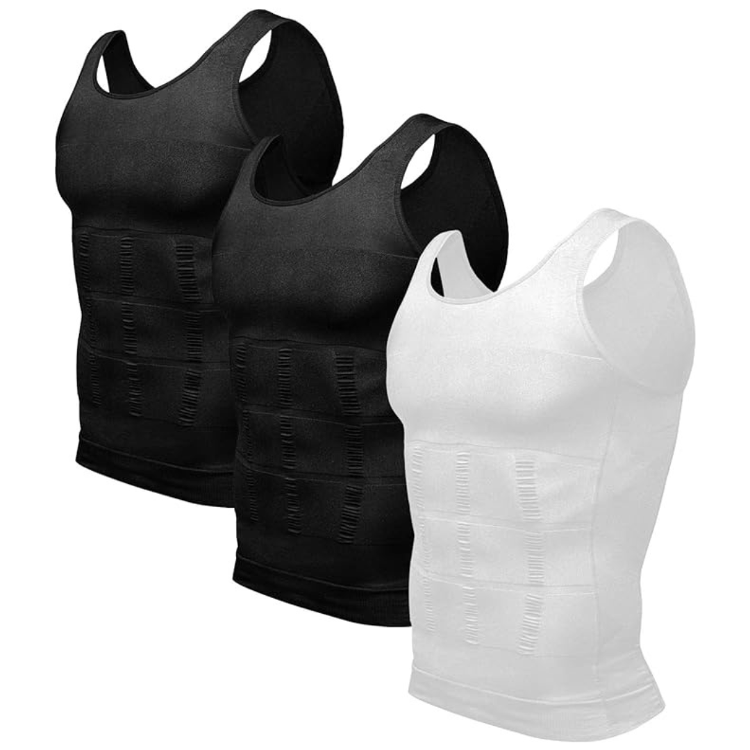 3-Pack Odoland Mens Thermal Compression Shirt Tank Top