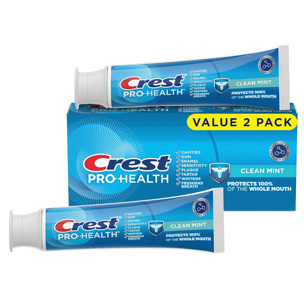 Crest Pro-Health Clean Mint Toothpaste (4.3oz, Twin Pack)