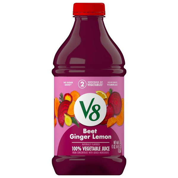 V8 Beet Ginger Lemon 100% Vegetable Juice, 46 Fl Oz Bottle