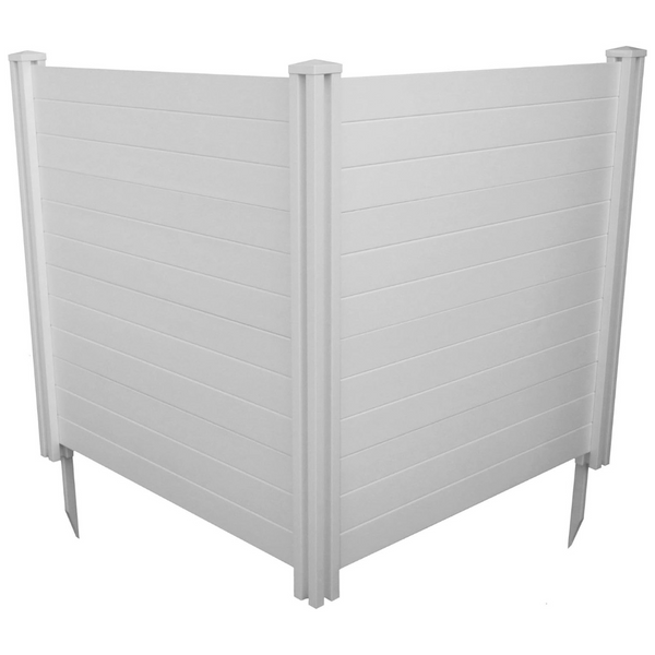 2-Panels Enclo Privacy Screens Premium White Vinyl Privacy Fence Panels