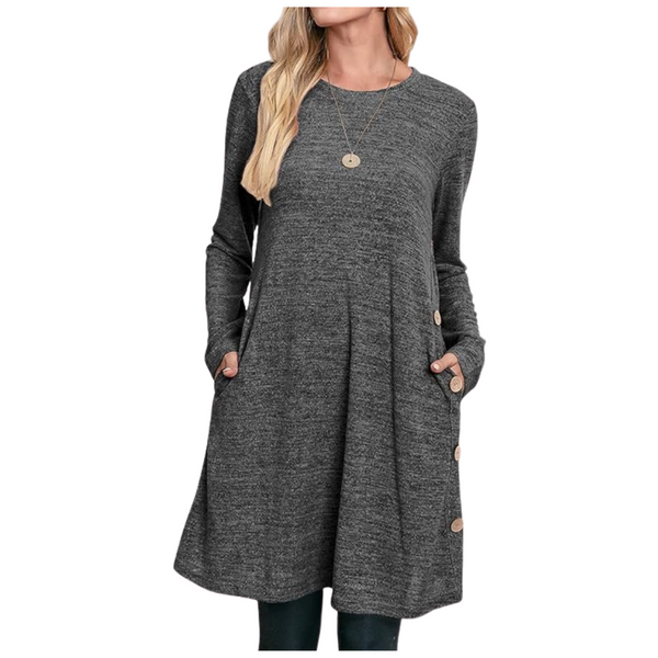 Ofeefan Women's Long Sleeve Sweater Dress