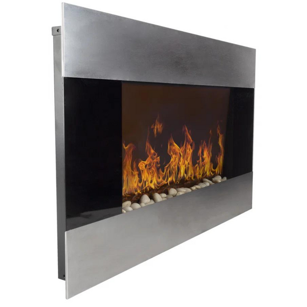 Wrought Studio Allmar 36" Wall Mount Electric Fireplace With Remote