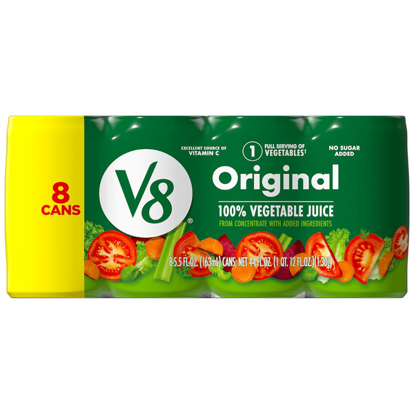 8-Pack V8 Original 100% Vegetable Juice, 5.5 Fl Oz Can