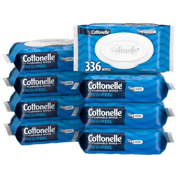 336-Count Cottonelle FreshCare Flushable Wet Wipes For Adults