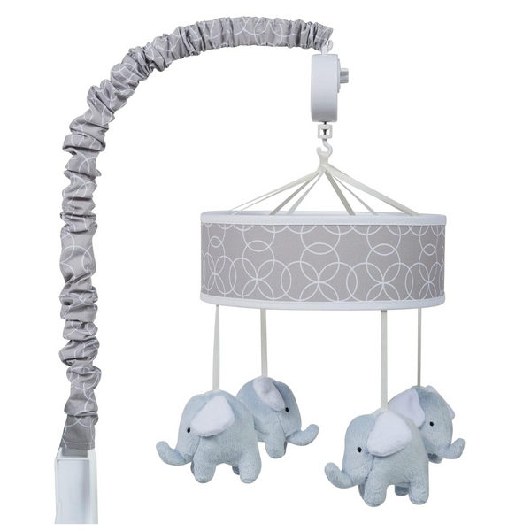 Trend Lab Circles Gray Baby Crib Mobile With Music