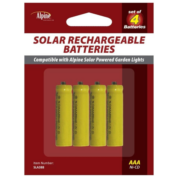 4-Pack Alpine Corporation AAA Ni-Cd Replacement Rechargeable Batteries