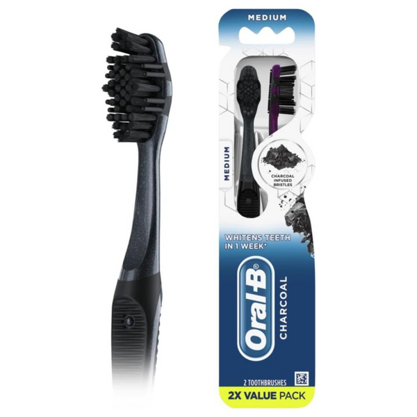 2-Count Oral-B Charcoal Toothbrushes (Medium)