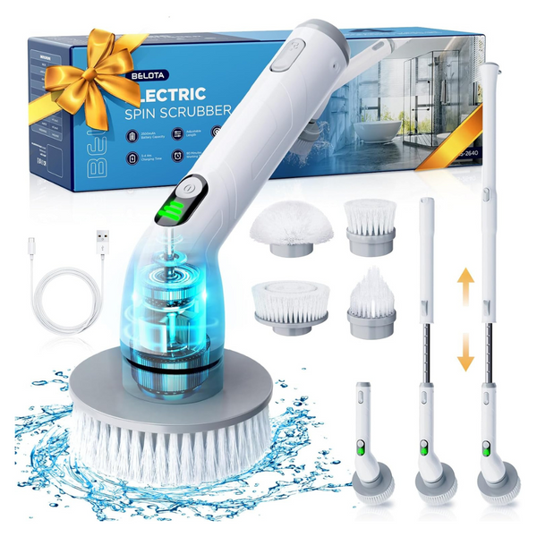 Belota Electric Spin Scrubber With Adjustable Handle