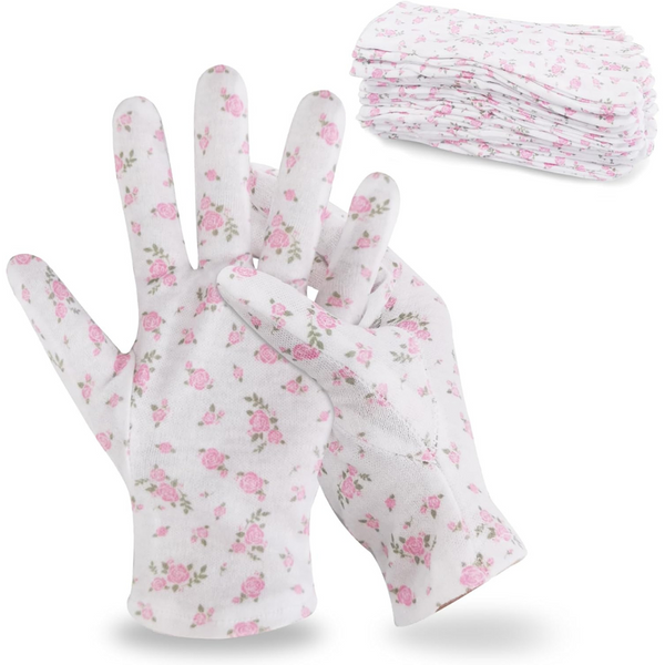 12-Pairs HandLove Premium 100% Cotton Reusable Gloves