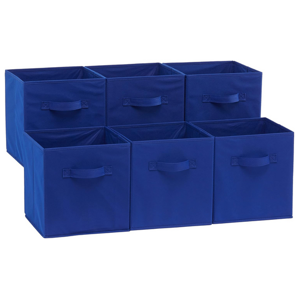 6-Pack Amazon Basics 10.5" x 10.5" x 11" Fabric Storage Cubes Organizer