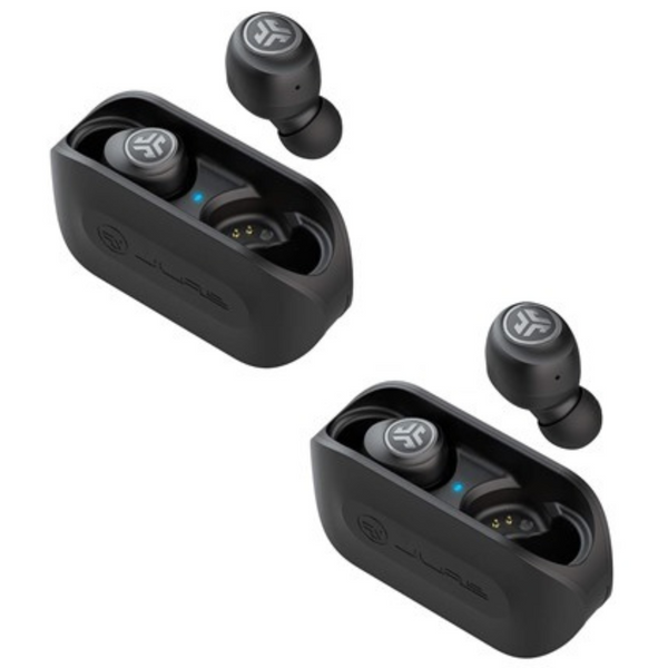 2-Pack Jlab Go Air True Wireless Bluetooth Earbuds + Charging Case (Black)