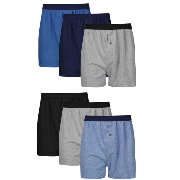 6-Pack Hanes Men's Moisture-Wicking Jersey Boxers